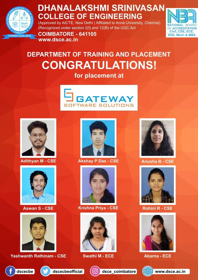 Dhanalakshmi Srinivasan College of Engineering Admission 2026 placement image 2