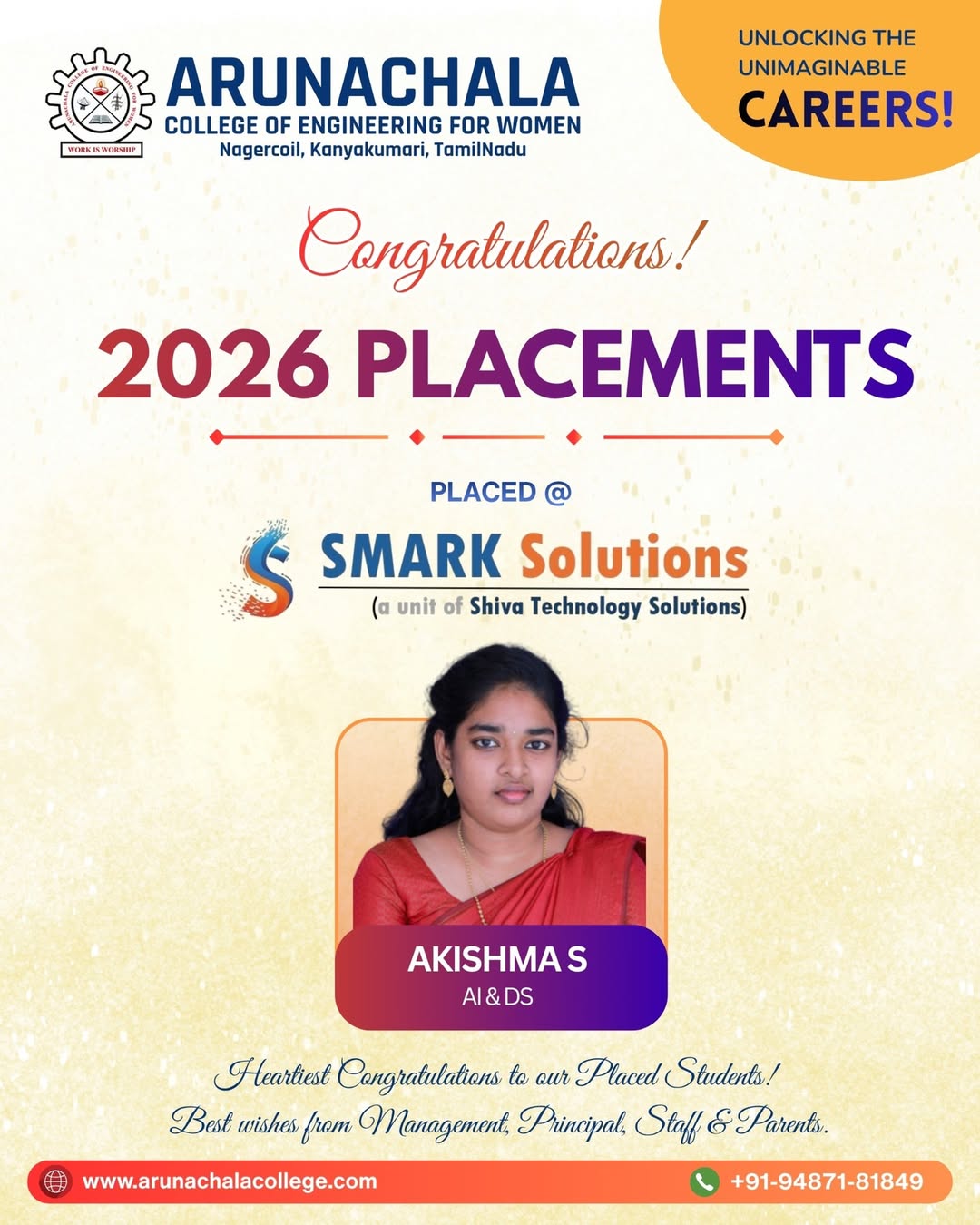 Arunachala College of Engineering for Women placement image 1
